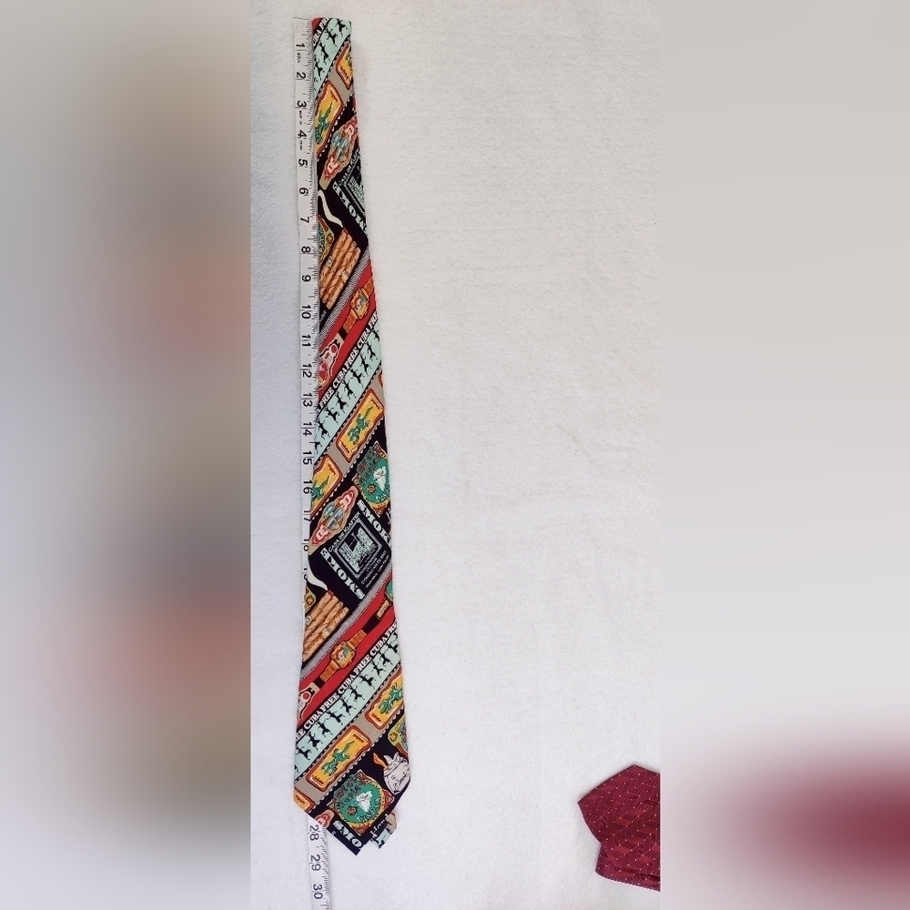 Nicole Miller Silk Neck Tie Vintage 1997 Cuba Cigars Collectible w/ FREE NM Tie - Picture 13 of 16